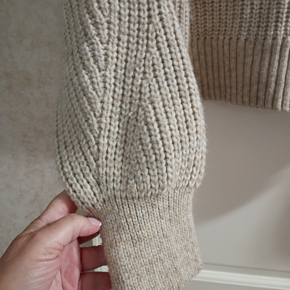 Divided Beige Turtleneck Oversized Sweater - Picture 3 of 9
